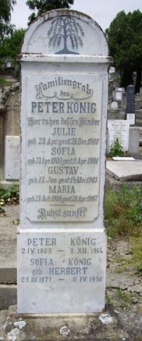 Koenig Peter 1868-1914 Kinder Grabstein